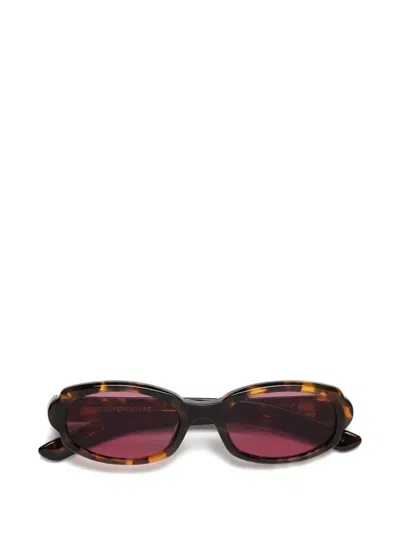Retrosuperfuture Esatto Oval-frame Sunglasses In Black