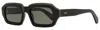 Retrosuperfuture Unisex Rectangular Sunglasses Fantasma 17i Black 54mm In Black