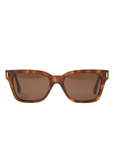 Retrosuperfuture Francis Square-frame Sunglasses In Brown