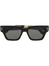 Retrosuperfuture Polished Square-frame Sunglasses In Schwarz