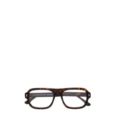Retrosuperfuture Geometric Flat Mirror In Brown