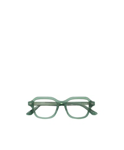 Retrosuperfuture Geometric Frame Eyeglasses (non-prescription) In Green