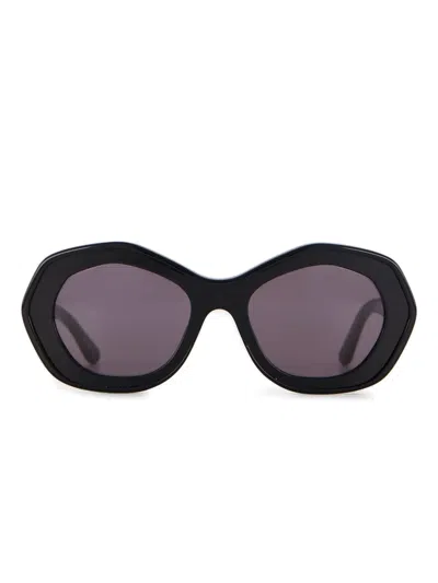 Retrosuperfuture Geometric-frame Sunglasses In Black