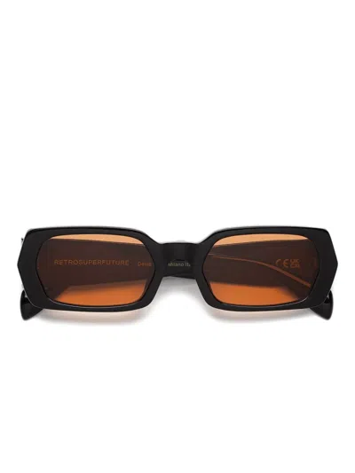 Retrosuperfuture Geometric-frame Sunglasses In Black