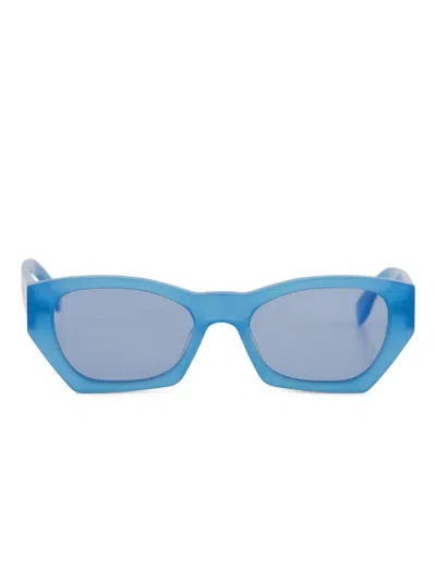 Retrosuperfuture Geometric-frame Sunglasses In Blue