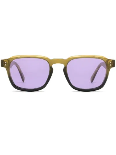 Retrosuperfuture 几何形镜框太阳眼镜 In Green