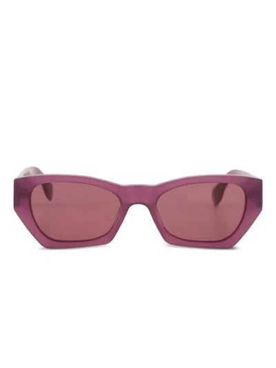 Retrosuperfuture Geometric-frame Sunglasses In Burgundy