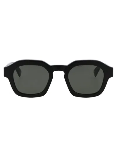 Retrosuperfuture Geometric Framed Sunglasses In Black