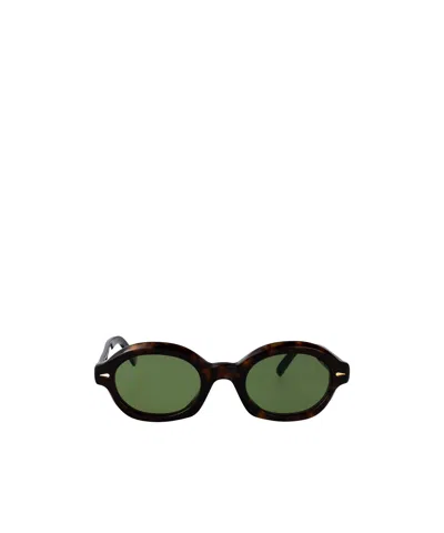 Retrosuperfuture Geometric Sunglasses In Green