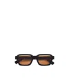 Retrosuperfuture Rectangular Acetate Sunglasses Tinted Lenses In Black
