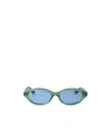 Retrosuperfuture Geometric Sunglasses In Green