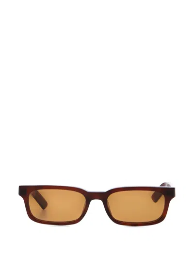 Retrosuperfuture Gesto Rectangle-frame Sunglasses In Brown
