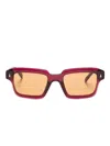 Retrosuperfuture Giardino Rectangle-frame Sunglasses In Violett