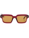 Retrosuperfuture Giardino Rectangle-frame Sunglasses In Red