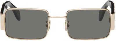 Retrosuperfuture Gold & Black Z Sunglasses