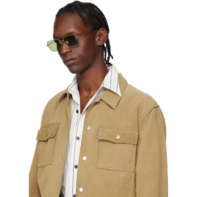 Retrosuperfuture Gold Balarm Sunglasses In Green