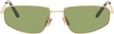 Retrosuperfuture Gold Isedra Sunglasses In Transparent