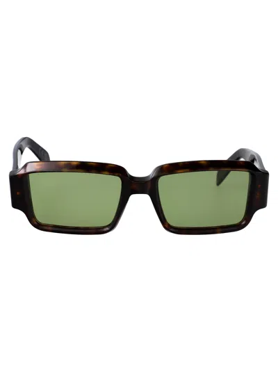 Retrosuperfuture Green Acetate Sunglasses In Pattern