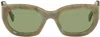 Retrosuperfuture Green Alva Sunglasses In Alva Roccia Green