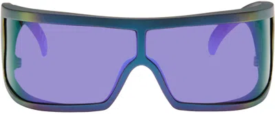 Retrosuperfuture Green & Purple Bones Sunglasses In Peridot