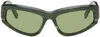 Retrosuperfuture Green Motore Sunglasses In Tartaruga