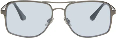 Retrosuperfuture Gunmetal Spliff Sunglasses In Blue-gun