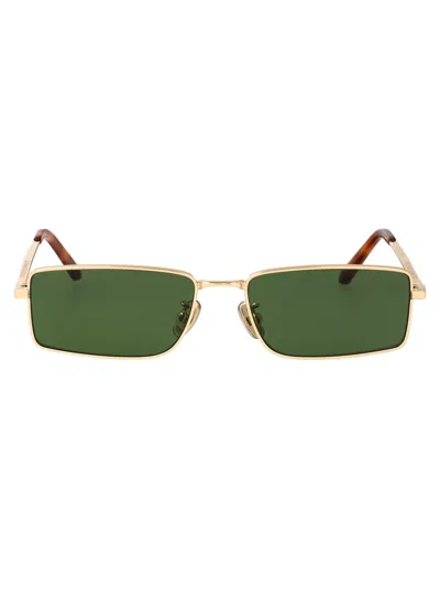 Retrosuperfuture Havana Metal Sunglasses In Green