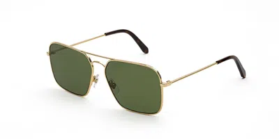 Retrosuperfuture Iggy 2.0 Green Pri Men's Sunglasses Gold Size 58