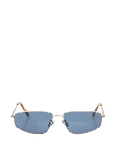 Retrosuperfuture Isedra Graffiato Geometric-frame Sunglasses In Silver