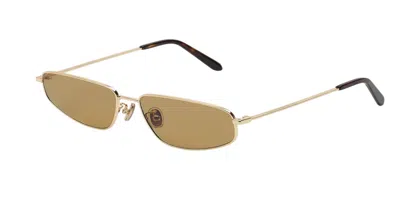 Retrosuperfuture Isedra Senape Fk5 Men's Sunglasses Gold Size 59
