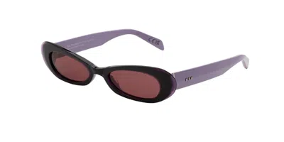 Retrosuperfuture Izipho Melanzana Usf Men's Sunglasses Purple Size 52 In Brown