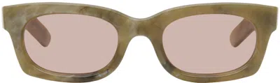 Retrosuperfuture Khaki Ambos Sunglasses In Brown
