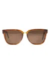 Retrosuperfuture Leopard-print Gold-detail Sunglasses In Brown