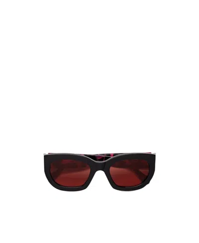 Retrosuperfuture Logo Sunglasses In Black