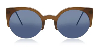 Retrosuperfuture Lucia Black D72 Women's Sunglasses Brown Size 51