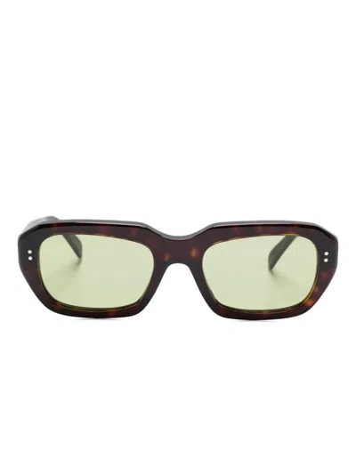 Retrosuperfuture Miles Rectangle-frame Sunglasses In Brown