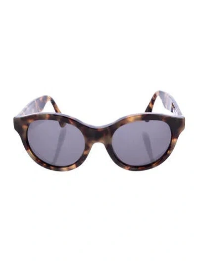 Pre-owned Retrosuperfuture Mona Cheetah Cat-eye Sunglasses In Brown