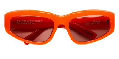 Retrosuperfuture Motore Juice Mxc Men's Sunglasses  Size 61 In Orange