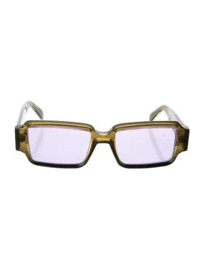 Pre-owned Retrosuperfuture Narrow Tinted Sunglasses In Green