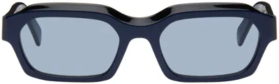 Retrosuperfuture Navy Boletus Sunglasses In Metallic Blue