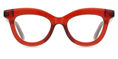 Retrosuperfuture Numero 100 Cola Men's Glasses, Burgundy, Size 50