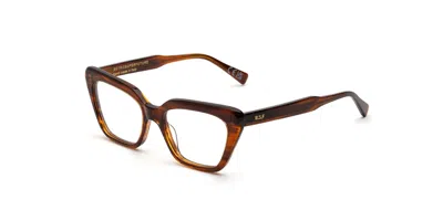 Retrosuperfuture Numero 122 Havana Luy Women's Glasses Tortoiseshell Size 52 - Free Lenses - Blue Light Block In Transparent