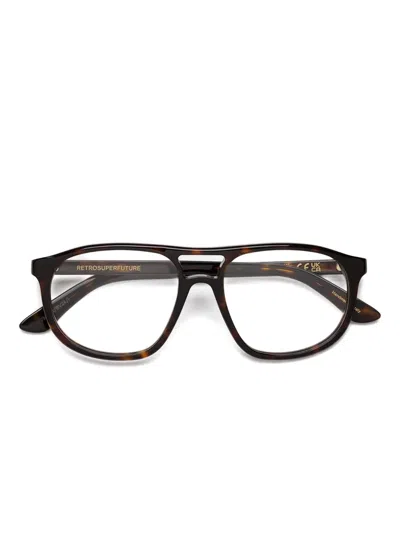 Retrosuperfuture Numero 127 Havana Havana Glasses In Brown