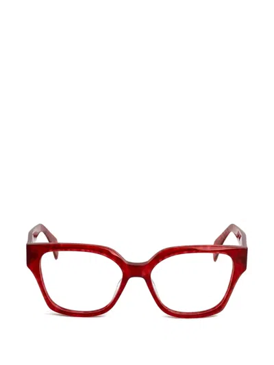 Retrosuperfuture Numero 163 Square-frame Glasses In Burgundy