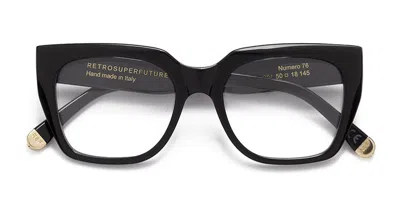 Retrosuperfuture Numero 76 Nero 2iv Men's Glasses Black Size 50 - Free Lenses - Blue Light Block