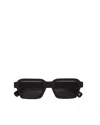 Retrosuperfuture Caro Rectangular Frame Sunglasses In Black