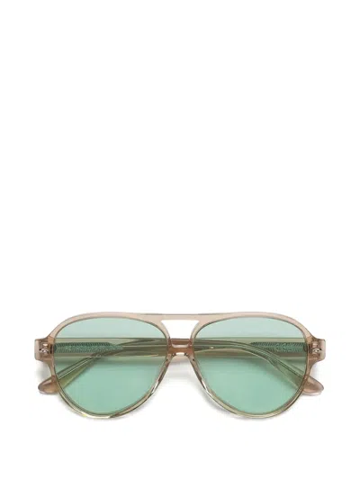 Retrosuperfuture Ombra Pilot-frame Sunglasses In Green