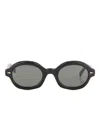 Retrosuperfuture Oval-frame Sunglasses In Black