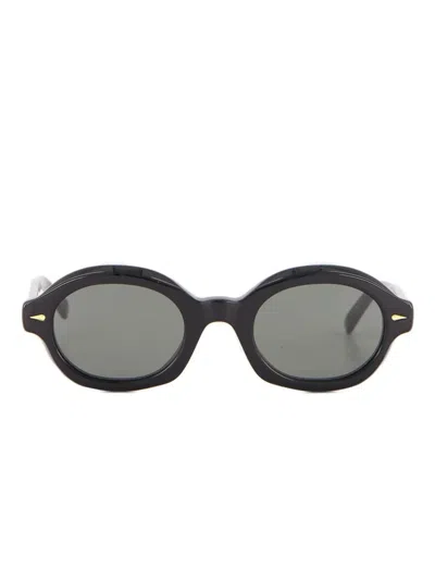Retrosuperfuture Oval-frame Sunglasses In Black
