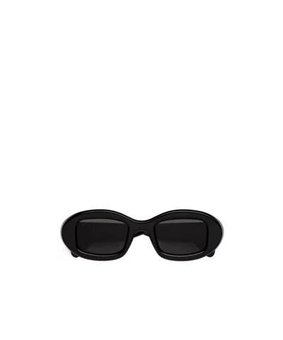 Retrosuperfuture Oval Frame Sunglasses In Black